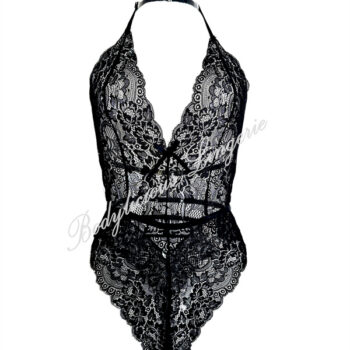 Sexy Halter Neck Lace bodysuit
