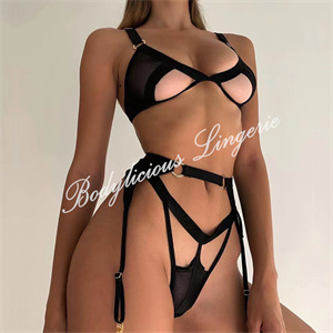 Sexy Cut Out Bra Set With Extender