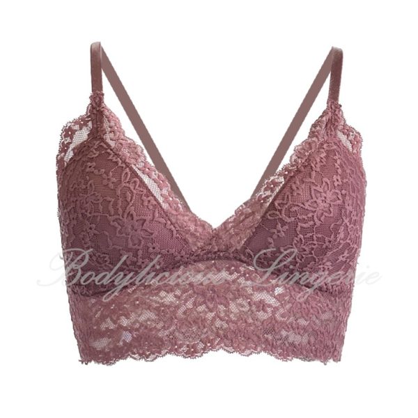 Cross-Back Lace Wirefree Bralette