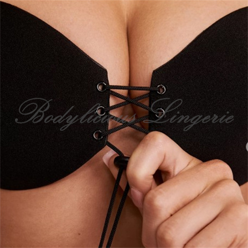 Lace Up Adhesive Bra