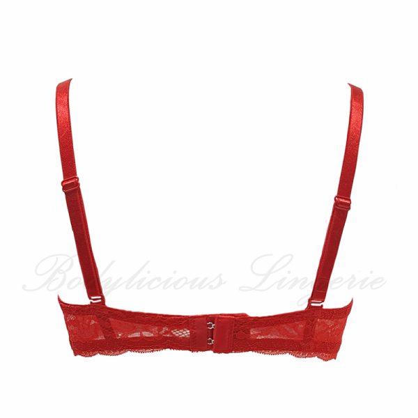 Cross-over Floral Lace Bra