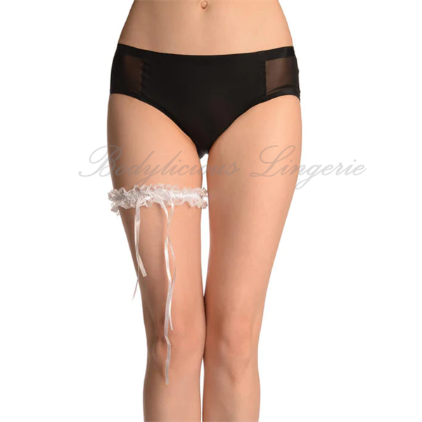 White Wedding Bridal Garter