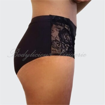 Seamless Full Pantie with Lace Insets