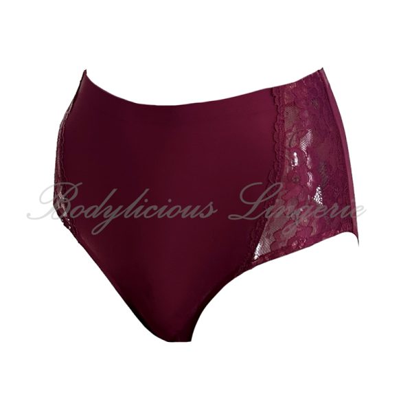 Seamless Full Pantie with Lace Insets
