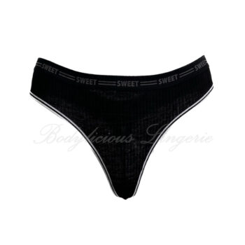 Sweet Ribbed Cotton Thong