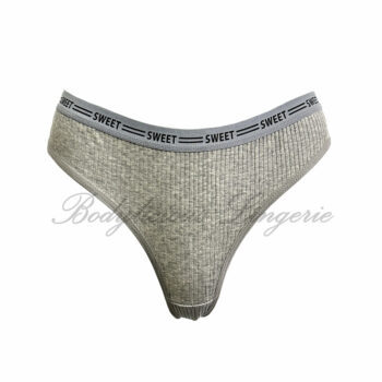 Sweet Ribbed Cotton Thong