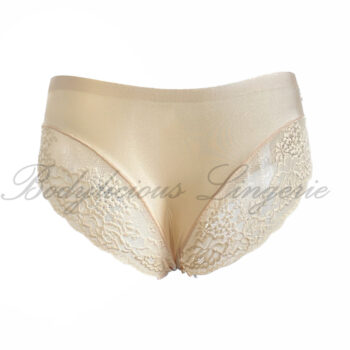 Seamless Pantie with Lace Back – Beige
