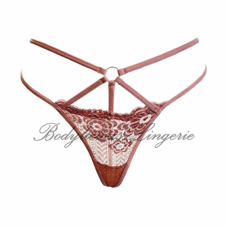 Crossover Strap Centrepiece Lace T-string
