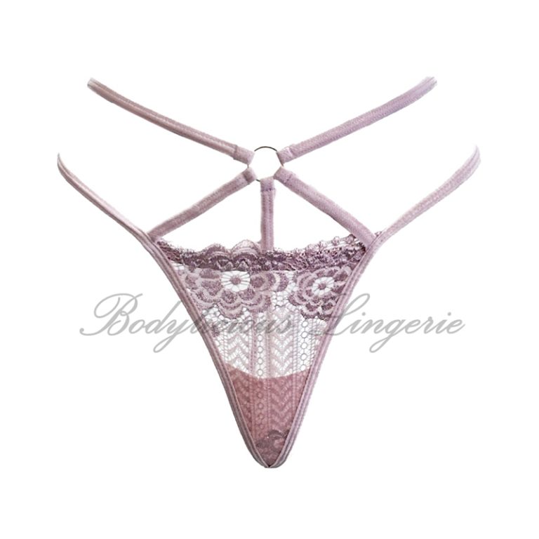 Crossover Strap Centrepiece Lace T-string