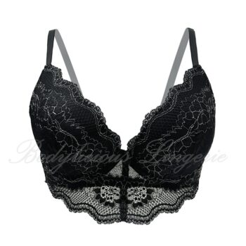 B/C Cup: Silver Thread Embroidery Bra