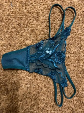 Floral Embroidered Mesh Thong photo review