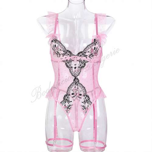 Pink Mesh Bodysuit