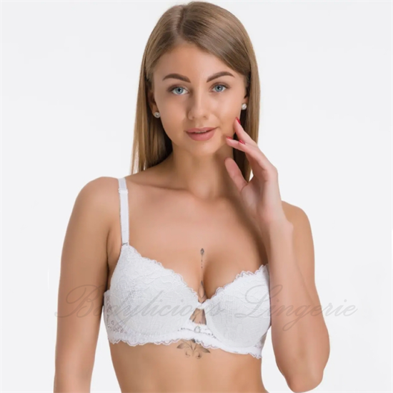 Floral Lace Cut-Out Bra