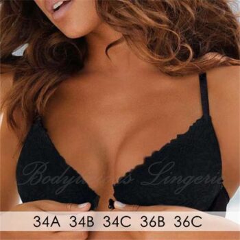A/B/C Cup: Front Opening Lace Bra