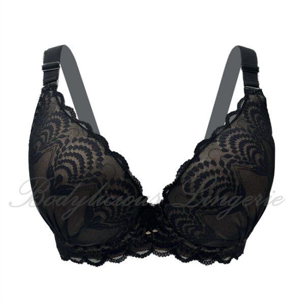 D Cup: Elegant Lace Push-Up Bra