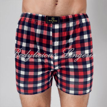 Cotton Grid Pattern Men Boxers