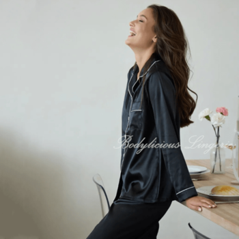 Satin Long Sleeve & Long Pant Pajama