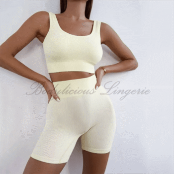 Ribbed Knit Sport Bra