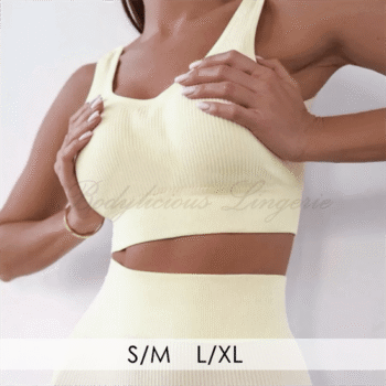 Ribbed Knit Sport Bra