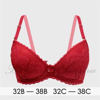 B/C Cup: Detachable strap Lace Bra