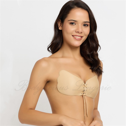 Lace Up Adhesive Bra