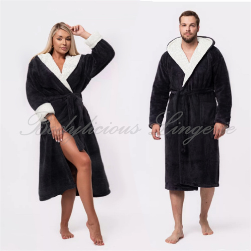 Unisex Black Velvet Gown