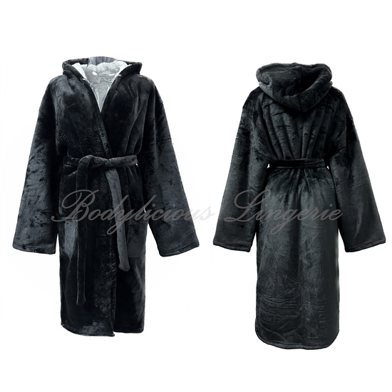 Unisex Black Velvet Gown