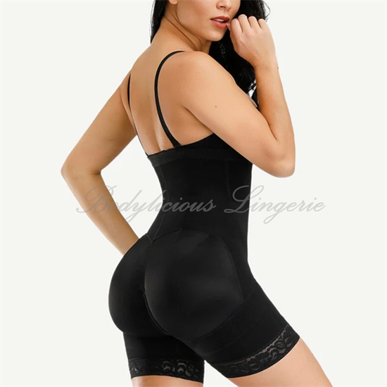 Crorchless Body Shaper With Lace-Tirm