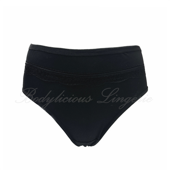 Women's mid - rise modal panties, delicate lace waistband, breathable & stylish.