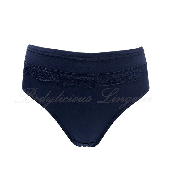Women's mid - rise modal panties, delicate lace waistband, breathable & stylish.