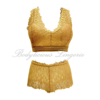 Lace Bralette and Short Set