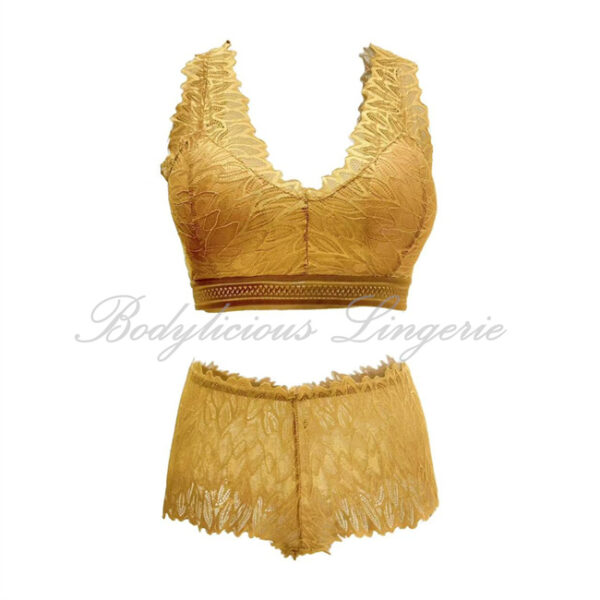 Lace Bralette and Short Set