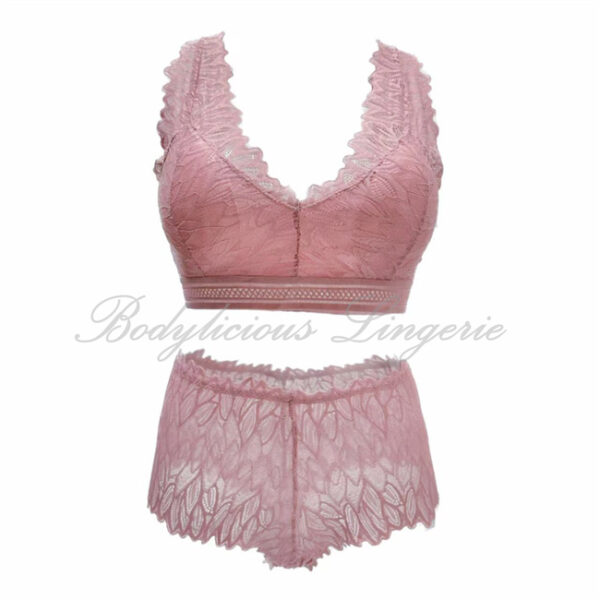 Lace Bralette and Short Set