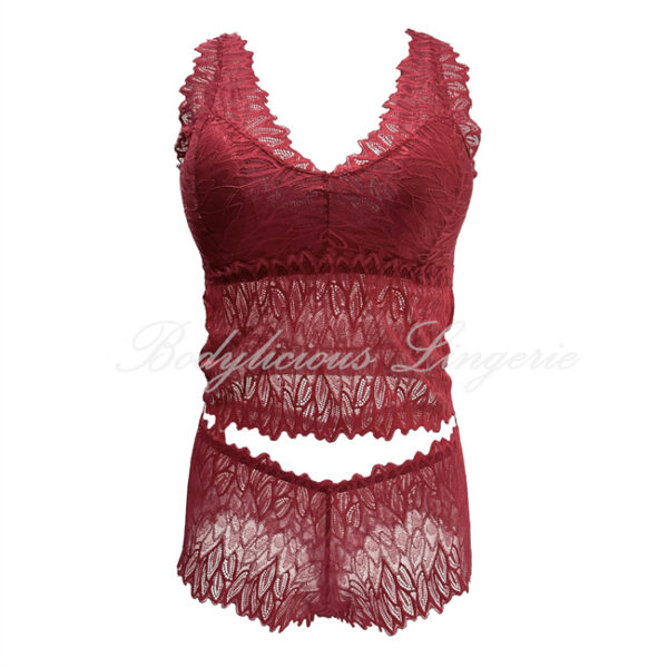 Lace Lingerie Top & Short Set