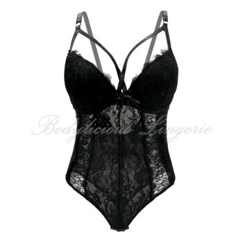 Lace Crisscross Strap Bodysuit