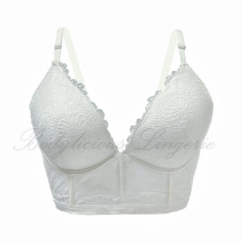 B/C cup: Floral Lace Longline Bra