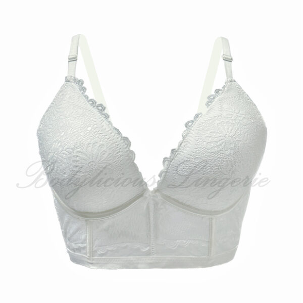 B/C cup: Floral Lace Longline Bra