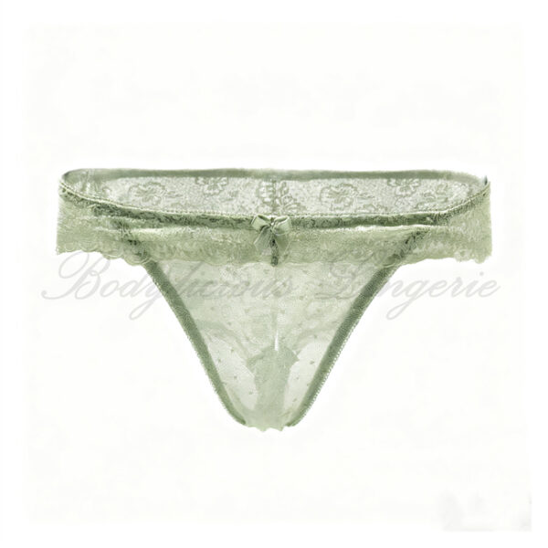 Lace Bikini With Polka-dot Mesh