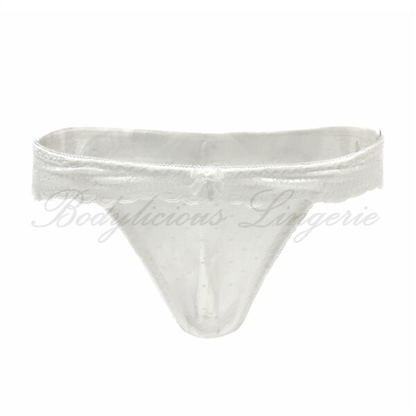 Lace Bikini With Polka-dot Mesh