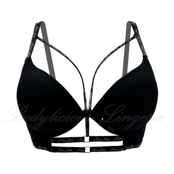 C cup:Cotton Cross-Over Strappy Bra