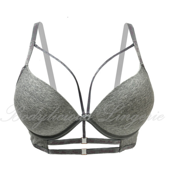 C cup:Cotton Cross-Over Strappy Bra