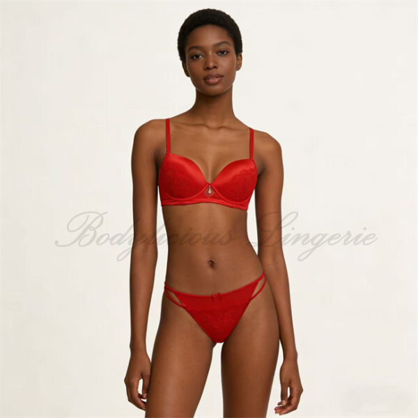 Satin & Sheer Lace Strappy Panty