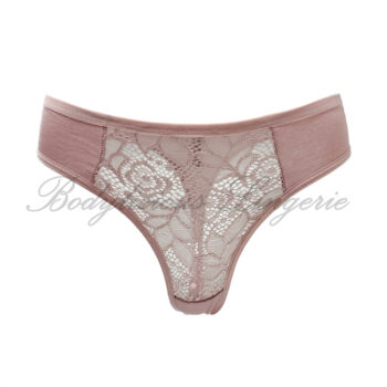 Lace and Cotton Thong
