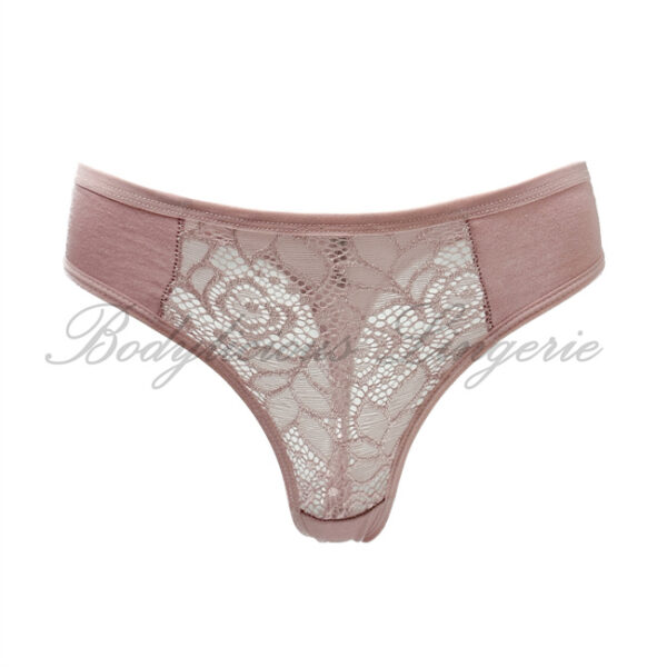 Lace and Cotton Thong