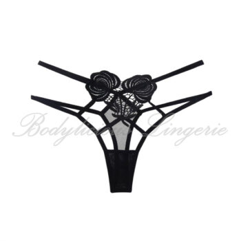Lace Rose Strappy Thong