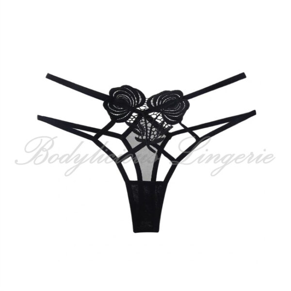 Lace Rose Strappy Thong