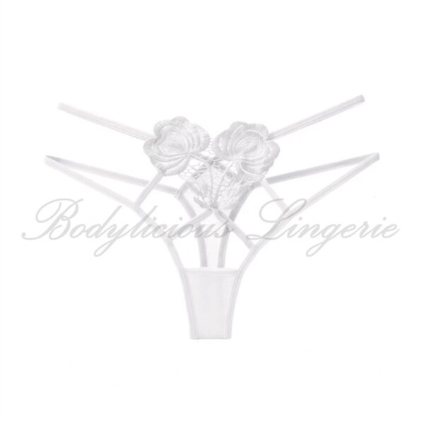 Lace Rose Strappy Thong