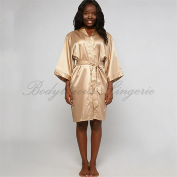 Champagne Gold Satin Robe