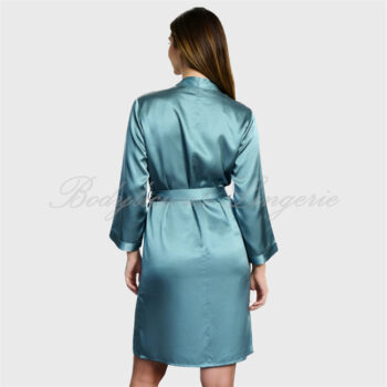 Pale Teal Satin Robe