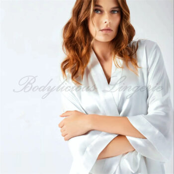 White Satin Robe